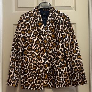 J. Crew Women's Leopard Print Blazer